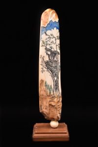 NESTING EAGLE SCRIMSHAW